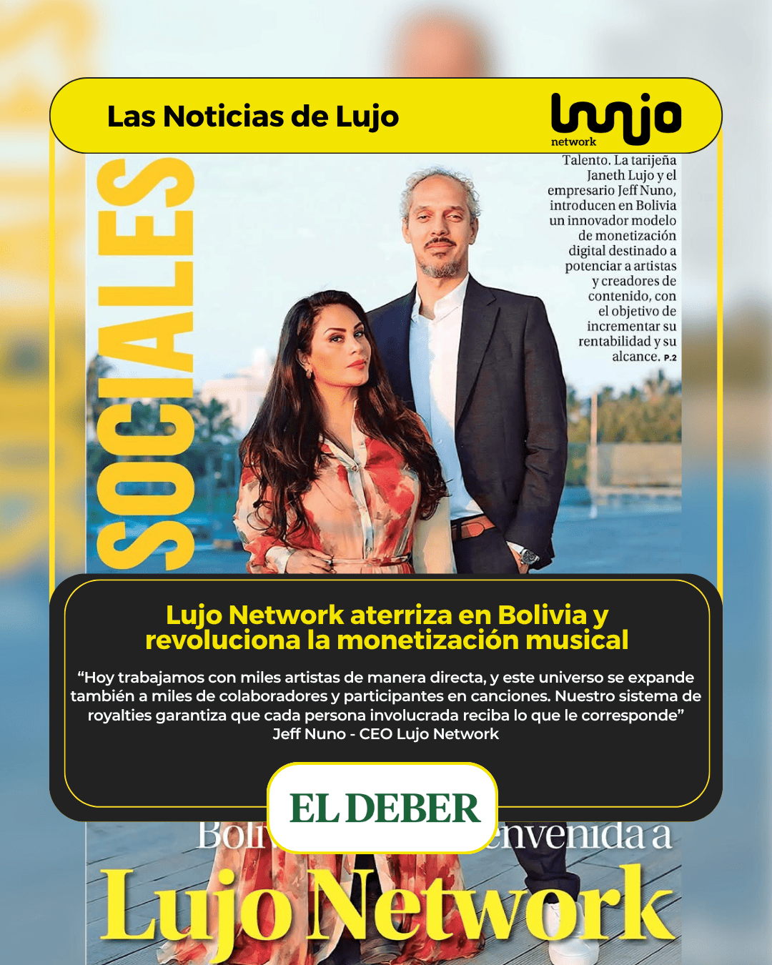✨ Las Noticias de Lujo | Lujo Network revoluciona la Música en Bolivia 🇧🇴